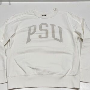 PSU Tailgate brand women’s White Sweatshirt with gray lettering size small